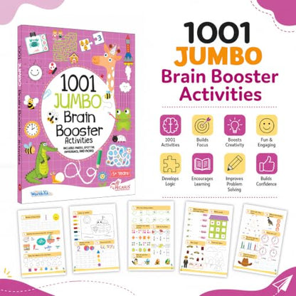 1001 Jumbo Brain Booster Activities for 5 to 8 Years Old Kids|Enhance the Child Mind with Cognitive Excellence with Interactive Activity Book