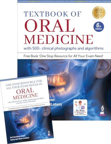 Textbook of Oral Medicine, 6/E for BDS with Free One Stop Resource Book for All Your Exam Needs | 500+ Clinical photographs and algorithms: 1
