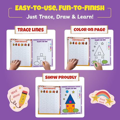 Set of 4 Writing Time Kids' First Pencil Control & Patterns Books, Capital Letters, Small Letters, Numbers, Patterns & Shapes, Hand Writing Practice ... Years (Set of 4 Pencil Control Pattern Book)