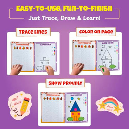 Set of 4 Writing Time Kids' First Pencil Control & Patterns Books, Capital Letters, Small Letters, Numbers, Patterns & Shapes, Hand Writing Practice ... Years (Set of 4 Pencil Control Pattern Book)