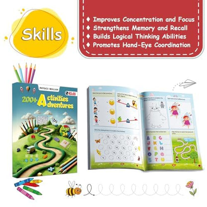 200+ Adventure Activity Book for Kids, Early Learning Educational Book with 500+ Free Worksheets & Parenting Tips, Brain Booster Books for Kids 3 - 4 Years