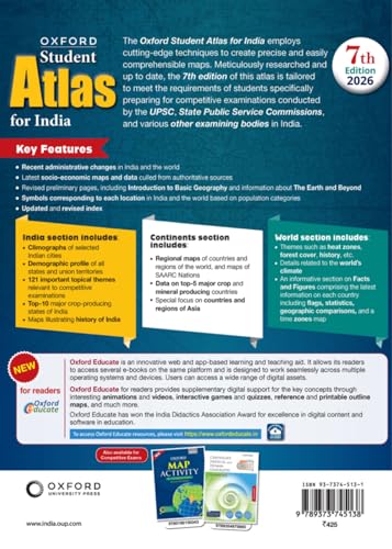 Oxford Student Atlas for India | For UPSC and Other Competitive Exams | 7th Edition