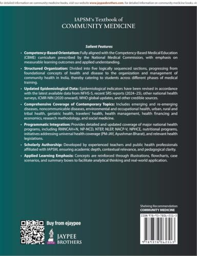 IAPSM's Textbook of Community Medicine, 4/E for MBBS Students | Updated CBME-Based Community Health, Epidemiology, and National Health Programs Guide: 1