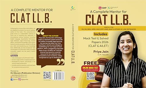 CLAT & AILET 2027 Complete Guide | By Priya Jain (Nalsar LLM) | Fully Solved Papers CLAT & AILET 2026 | English, Legal Reasoning, GK, Logical Reasoning, Quant | NLU Law Entrance | GKP