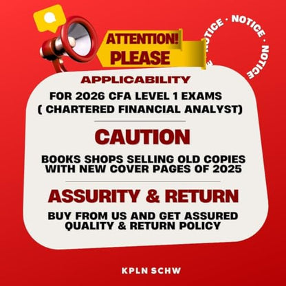 2026 CFA Level 1 KPLN SCHW Study Notes with 4 Syllabus Guides, 2 Question Banks, Exam Preparation Material - KPLN SCHW