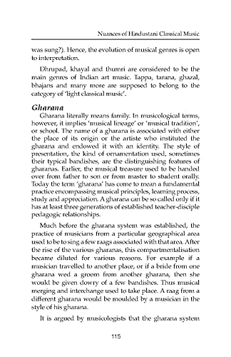Nuances Of Hindustani Classical Music