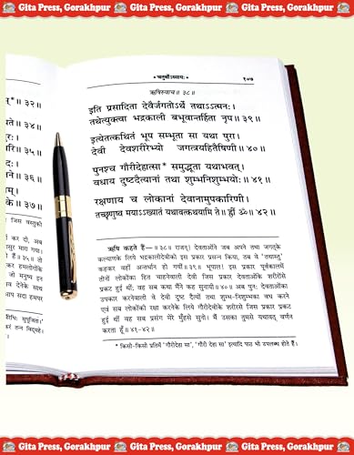 Shri Durgasaptashati Sachitra | Gita Press, Gorakhpur | ???? ????????????? (??????) | Hindi |Size: Medium (??????????) |Code: 1281