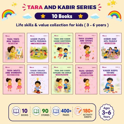 Kidureka The Tara & Kabir Story + Activity Series |10 Interactive Learning Books for Kids | Perfect for Ages 3–5 Years