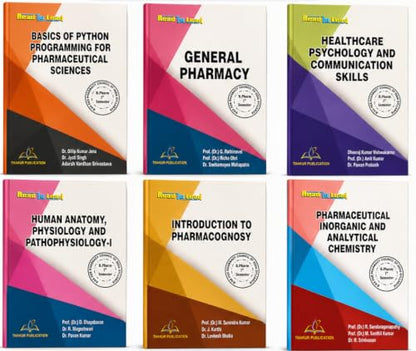 B.Pharma 1st Semester (5 IN 1) COMBO PACK According to Latest Syllabus of PCI, Thakur Publication (No.1 In Pharmacy BookS ) |NEP 2020, PCI 2026 SYLLABUS