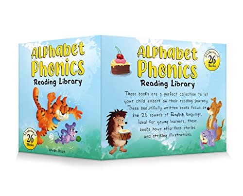 Alphabet Phonics – Reading Library for Children (Boxset of 26 Books): A–Z Phonics Readers with Sight Words, Rhymes & Fun Stories | Early Reading Box Set for Kids Learning to Read | Ages 3–6 Years