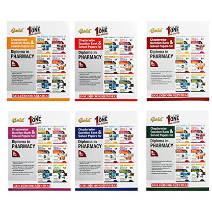 Gold D.Pharm 2nd Year Chapterwise Question Bank & Solved Papers | English Edition, Set of 6 Books | ER 2020 PCI Syllabus | GBDPE-2 | Diploma Pharmacy Exam Practice (Updated Edition 2026)