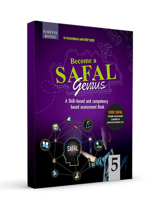 Forever Books Become a Safal Genius General Aptitude & Reasoning Book Based on Skill And Competency Assessment For Class 5 [Paperback] [2022] CA Dr Rajeev Gupta book cover