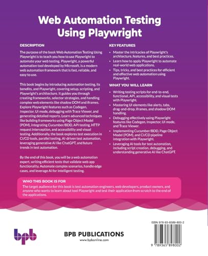 Web Automation Testing Using Playwright: End-to-end, API, accessibility, and visual testing using Playwright
