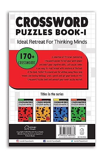 Crossword Puzzles Book 1 For Childrens (Age 8+ Years) | 170+ Engaging Puzzles & Answer | 2000+ English Words | Vocabulary Building | Cognitive & Reasoning Skills | Brain Booster | Paperback Edition