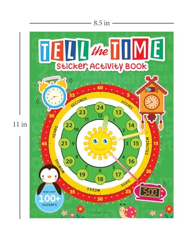 Tell the Time: Sticker Activity Book for Children | Learn to Read the Clock with 100+ Stickers | Ages 4–7 | Fun Way to Master Time Concepts