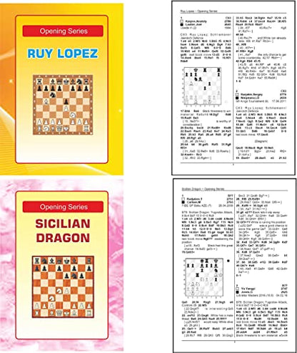 Chess Opening Series - French Defene, Sicilian Dragon, London System, Caro-Kann, King Indian, Nimzo-indian, Ruy-Lopez, Najdorf, Catalan, Sveshnikov - A set of 10 Books
