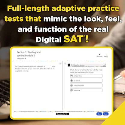 Princeton Review Digital SAT Premium Prep, 2026: 6 Full-Length Practice Tests (3 in Book + 3 Adaptive Tests Online) + Online Flashcards + Review & Tools (2026) (College Test Preparation)