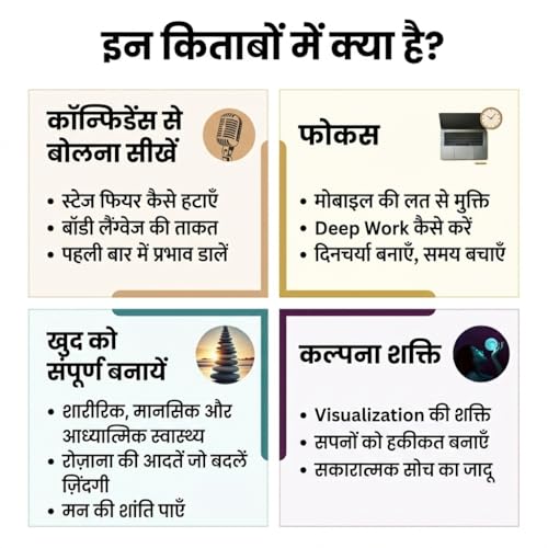 Vyaktigatvikas Combo - 4 Self Help Books in Hindi | ??? ?? ??????? ??????, ?????? ?????, ????, ?????????? ?? ????? ????? | Personal Development Hindi Books Set