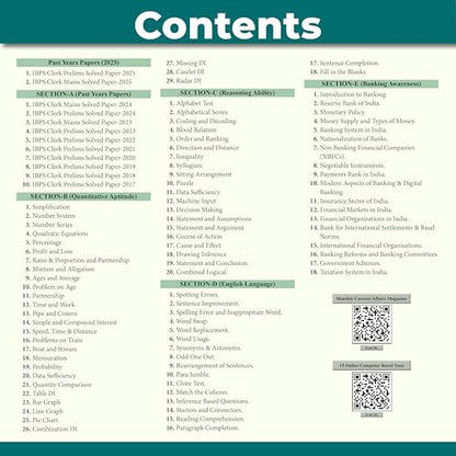 PW All in One IBPS Clerk 2026 Book Prelims & Mains Exams | Chapterwise Theory and Exercises | 12 Previous Year Solved Papers PYQ Till Oct 2025 and 15 Online CBT Tests English Edition