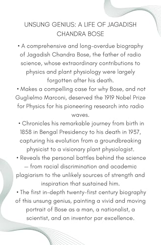 Unsung Genius: A Life Of Jagadish Chandra Bose