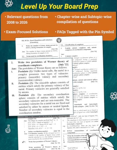 Std 12 Science Board Chapter Wise Questions with Solutions for 2027 Exam | Chemistry HSC Topic Wise Board Question Bank (2008 to 2026) Maharashtra Board (Exam Experts)