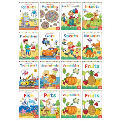 Coloring Books for Kids (Pack of 16 Books) - Shrink Wrap