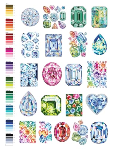 Creative Haven Gemstones Color by Number (Adult Coloring Books: Art & Design)