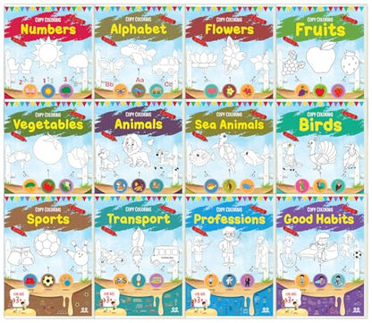 Colouring Book for Kids | Drawing Book for Kids [Set of 12 Books] | Best Selling Coloring Book in India | Premium Quality Colour Painting Book | Ages: 2 - 6 Years | Two Brothers Publications
