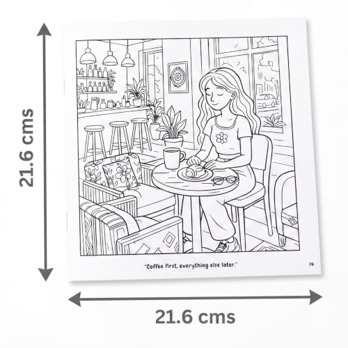 Living My Best Life – A Cozy Coloring Book for Adults & Teens ,Relaxing Cozy Girl Moments, Positive Illustrations & Stress-Free Coloring (Cozy Series)