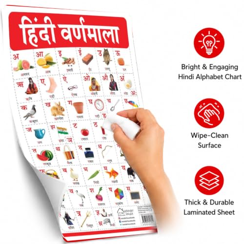Hindi Varnmala - My First Early Learning Wall Chart: For Preschool, Kindergarten, Nursery And Homeschooling (19 Inches X 29 Inches)