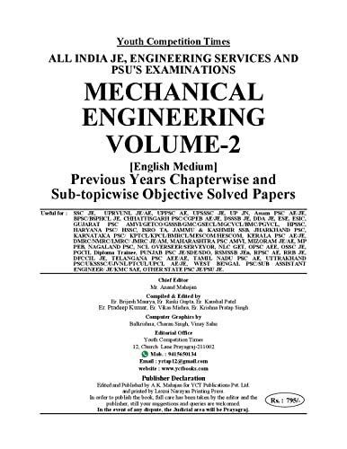 (ENGLISH MEDIUM) JE Mechanical Engineering Chapterwise & Sub-Topicwise Solved Paper Vol-2