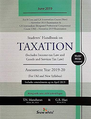 Students Handbook on Taxation for Assessment Year 2019-20 book cover