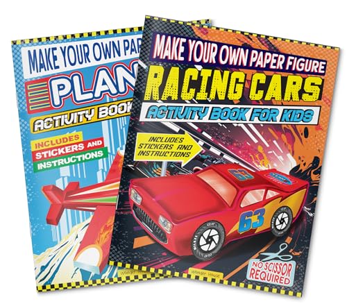 Make Your Own Paper Figures – Racing Cars Cut, Fold & Create Your Own Racetrack Cars | Ages 6–10 | DIY Craft Fun for 2+ Hours of Hands-On Play: Racing Cars (Activity Book for Kids)