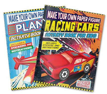 Make Your Own Paper Figures – Racing Cars Cut, Fold & Create Your Own Racetrack Cars | Ages 6–10 | DIY Craft Fun for 2+ Hours of Hands-On Play: Racing Cars (Activity Book for Kids)