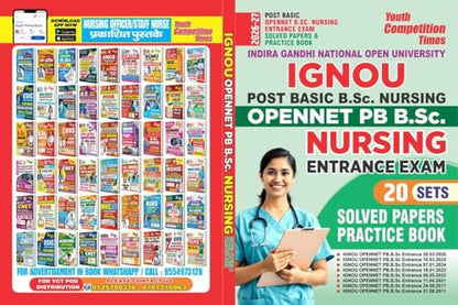 Youth Competition Times IGNOU Post Basic B.Sc. Nursing OPENNET PB Entrance Exam, 20 Sets Solved Papers Practice Book 2026-27