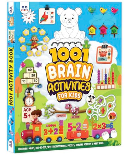 Activity Book for 5 Year Old | Best Selling 1001 Brain Booster Books for 5+ Year Old Children | Kids Activity Book - Puzzles, Mazes, Colouring, Dot-To-Dot, Matching, Seek & Find, Spot the Difference