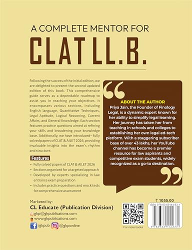 CLAT & AILET 2027 Complete Guide | By Priya Jain (Nalsar LLM) | Fully Solved Papers CLAT & AILET 2026 | English, Legal Reasoning, GK, Logical Reasoning, Quant | NLU Law Entrance | GKP