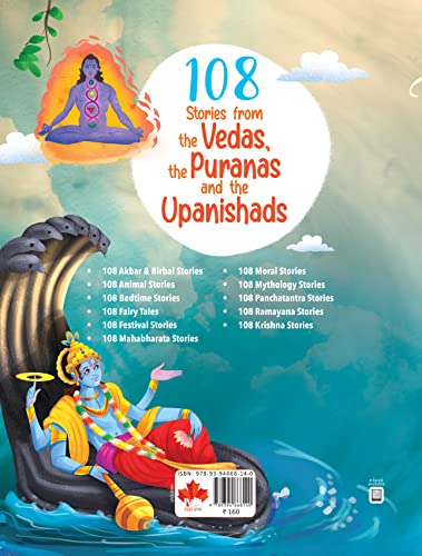 108 Stories from the Vedas, the Puranas and the Upanishads for Children (Illustrated) - Indian Mythology Story Book for Kids - Bedtime Stories -Read Aloud to Infants, Toddlers