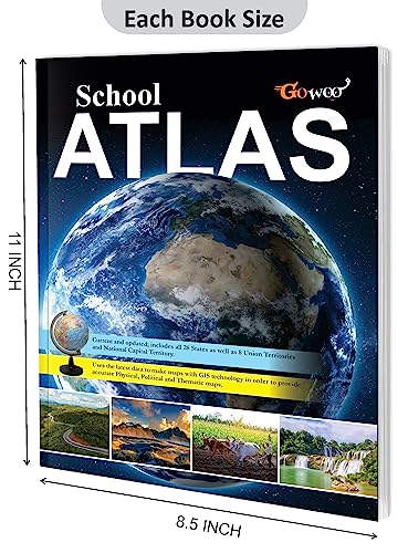 SCHOOL ATLAS (ENGLISH) - MAPLITHO | Student's Guide to Geography: Latest Edition Atlas with Detailed Maps