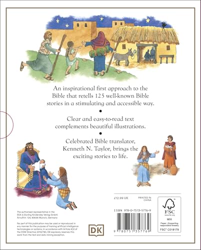 A Child's First Bible | 125 Illustrated Bible Stories from the Old & New Testament | Baby’s First Bible Gift | Kids Bible Storybook
