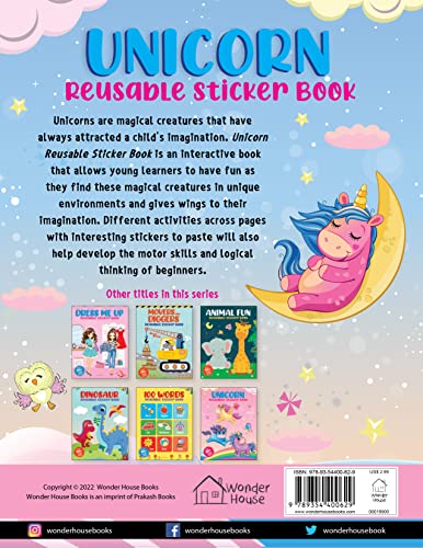 Unicorn Reusable Sticker Book For Children