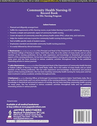Community Health Nursing-II Record Book, 3/E for BSc Nursing 7th Semester | Complete Clinical Logbook with Family Care Study, Home Visits and PHC Posting Records: Record Book for BSc Nursing Program