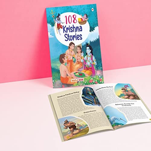 108 Krishna Stories for Children (Illustrated) - Story Book for Kids - Hindu Mythology - Indian Gods & Goddesses - Bedtime Stories - 3 Years to 10 Years Old - English Short Stories for Children
