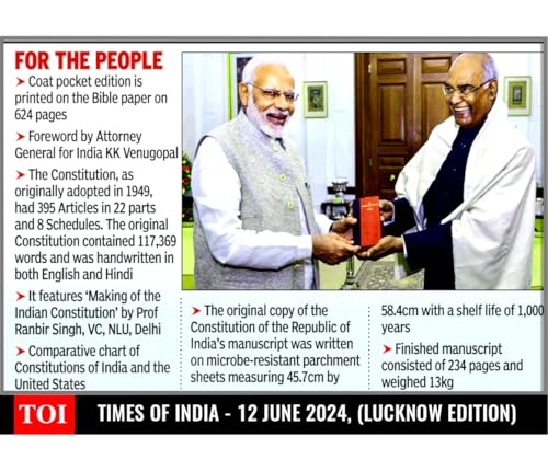 Eastern Book Company's The Constitution of India (Coat Pocket Edition) - 2025 - Premium Flexibound Edition