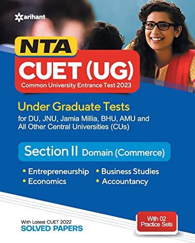 NTA CUET UG 2023 Section 2 Domain Commerce book cover
