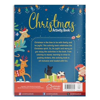 Festive Fun | Christmas Activity Book With Stickers Games, Coloring, Puzzles & 100+ Stickers | Ages 4–8 | Celebrate The Holidays With Joy & Learning