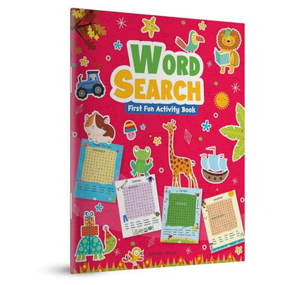 Word Search: First Fun Activity Book for Kids | Beginner Puzzles to Build Vocabulary | Ages 4–7 | 2+ Hours of Interactive Learning