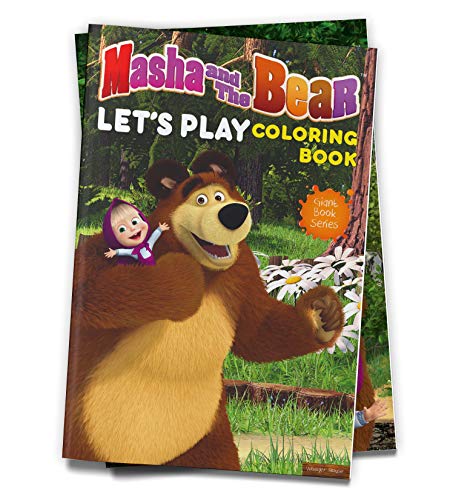 Masha And The Bear - Lets Play: Giant Coloring Book For Kids book cover