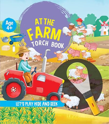 Booktopus Torch Discovery Book - At The Farm Hidden Picture Book with Torch - Learning Activity Books for Kids 4+ Years - Interactive Book: Torch Book
