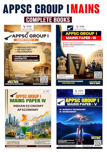 Vishnu IAS APPSC Group 1 Mains Complete 4 Books Combo 2026